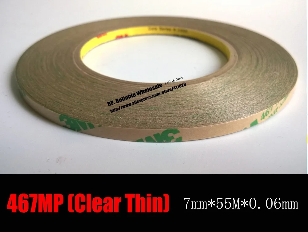 

(0.06mm Thick), 7mm*55M Thin Adhesive Transfer Tapes, High Performance Acrylic Double Sided Adhesive Tape for Rubber Toy Foam