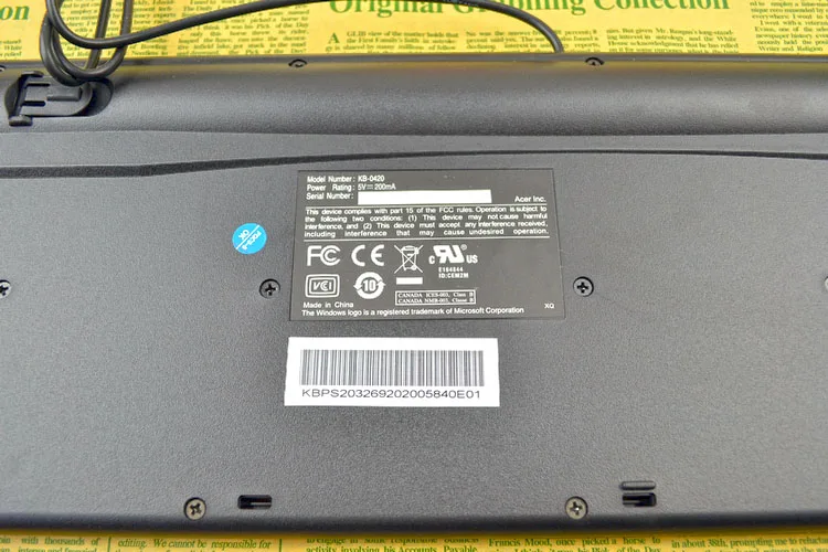 Проводная клавиатура PS/2 France AZERTY версия Packard Bell для ПК оригинальная французская