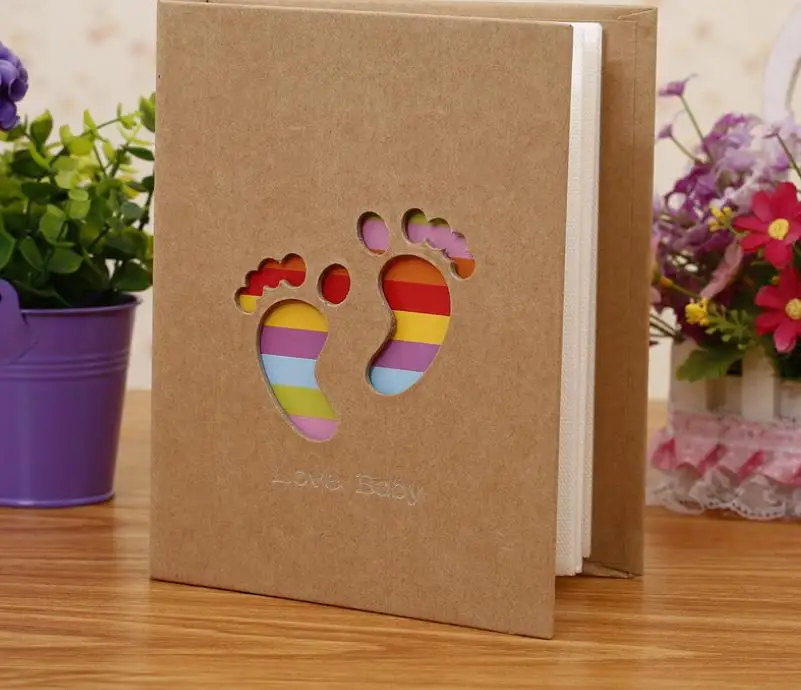 Фотоальбомы Альбом 6 дюймов вставить творческий ребенок рост Семья альбом дети