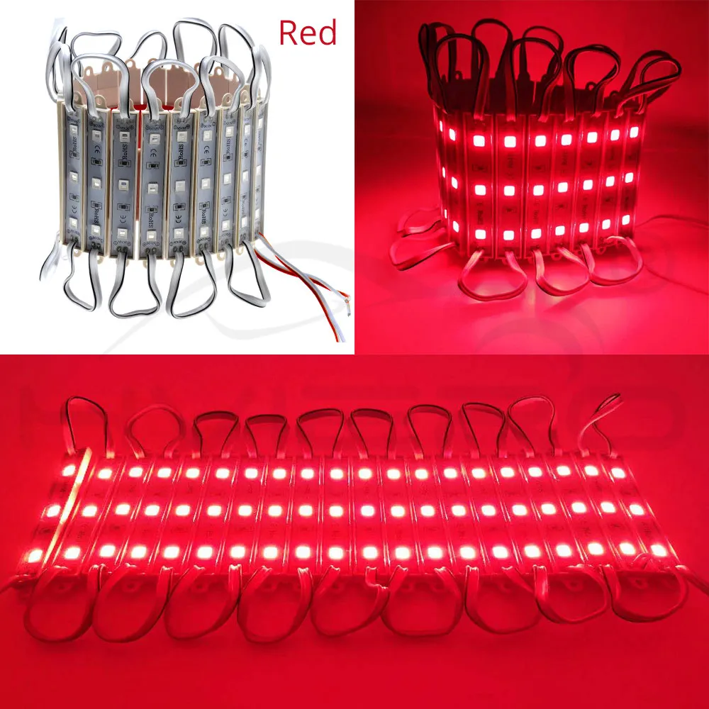 20X5050 SMD 3 светодиодный водонепроницаемый IP65 DC 12V светильник белый зеленый красный синий теплый-белый светодиодный светильник s для букв