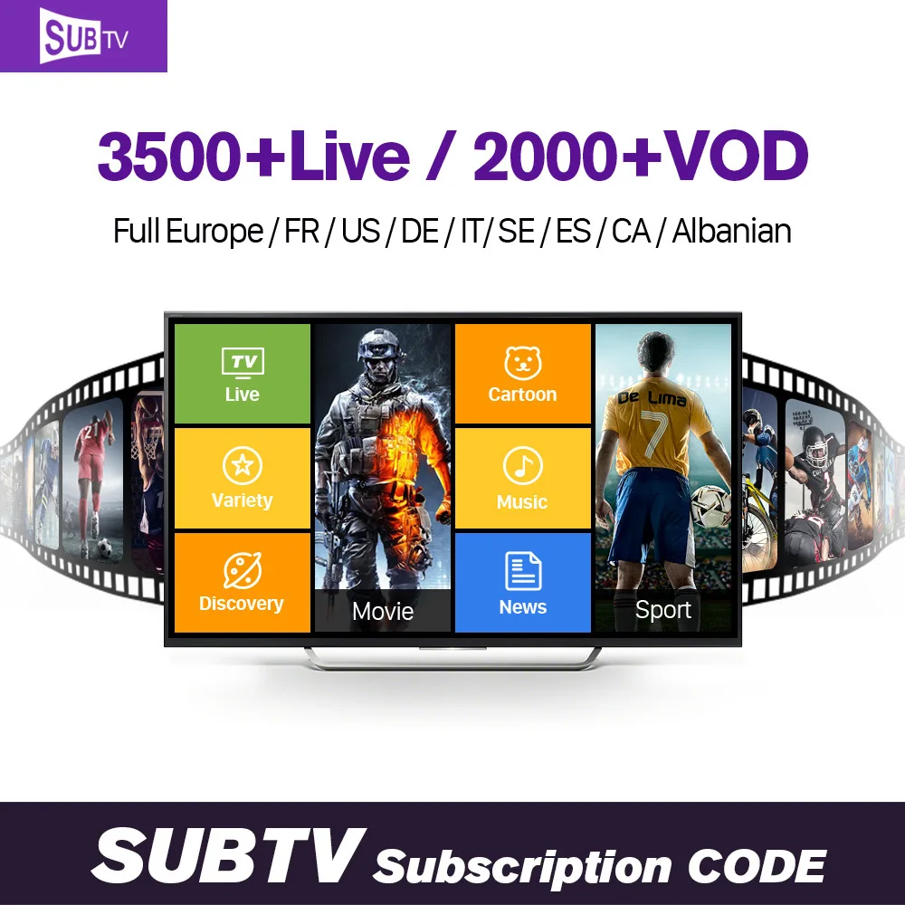 T95Z плюс Android 7,1 tv Box 2G16G 3G32G медиаплеер с 4 K HD онлайн ТВ SUB tv IUD tv QHD tv NEO ТВ код 1 год IP ТВ подписка