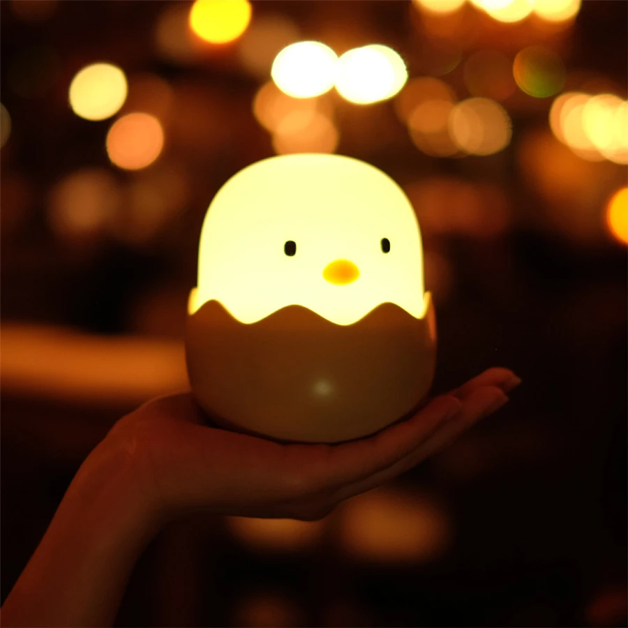 СВЕТОДИОДНЫЙ ночник в форме животного яйца цыпленка перезаряжаемая Ночная лампа