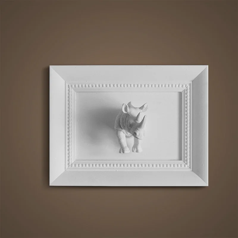 Американские животные настенные подвесные поделки, креативные животные 3D кулон, фоторамка фон украшения на стену, наклейки на стену - Цвет: as the picture shows