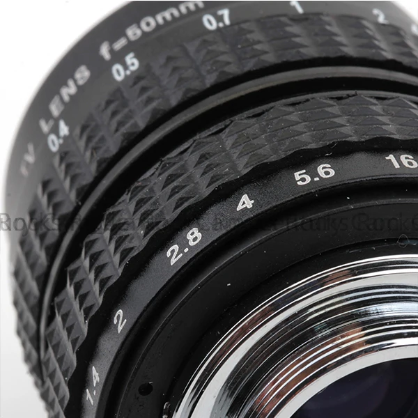 Pixco для C Mount camera 50 мм F1.4 2/" телевизионный объектив/cctv объектив в черном цвете