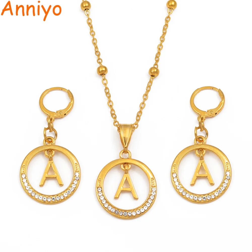 

Anniyo A-Z Letters Pendant Beads Necklaces Kids Girls English Initial Alphabet Ball Bead Chains Marshall Hawaii Jewelry #194206