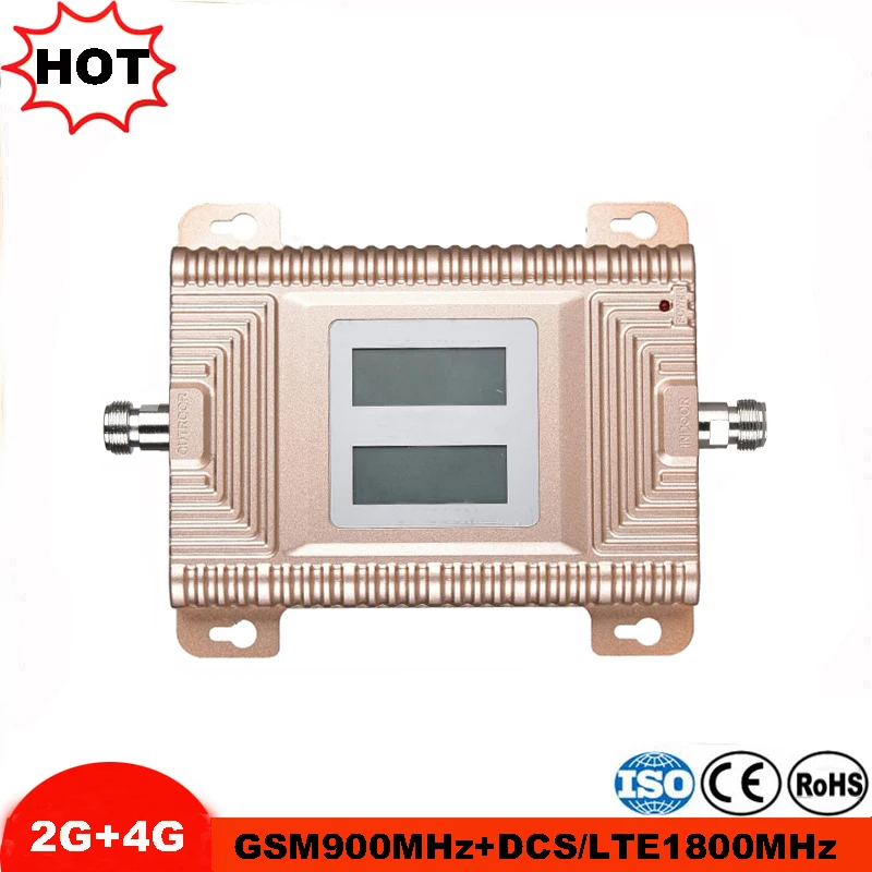 Ретранслятор GSM 900 4G LTE 1800 с ЖК дисплеем МГц Усилитель сотового сигнала 65Дб