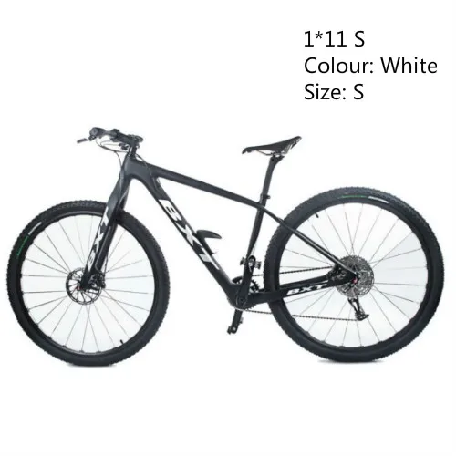 S white Дешевые 29er MTB полный велосипед 1*11 скоростной горный велосипед 29*2,1 шиномонтажный велосипед мужской и wo Мужской горный велосипед - Цвет: S white