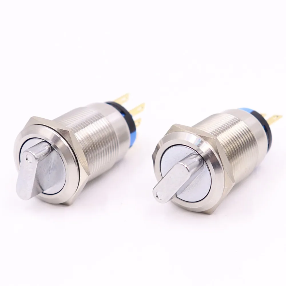 19 мм металлический поворотный нажимной кнопки из нержавеющей стали 2/3