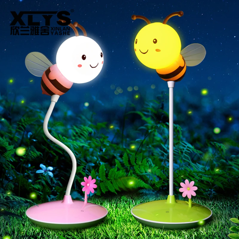 Светодиодный пчелы ночник 5vusb зарядки касаясь Настольная лампа затемнения