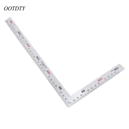 Регулируемая квадратная Метрическая линейка OOTDTY из нержавеющей стали 150x300 мм с
