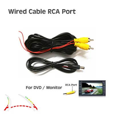 RCA For DVD Monitor HD CCD 94*41*56,5 мм динамическая траектория для Ford Mondeo Focus Fiesta CHIA-X 170 градусов переключатель багажника автомобиля парковочная камера заднего вида - Название цвета: RCA For DVD Monitor