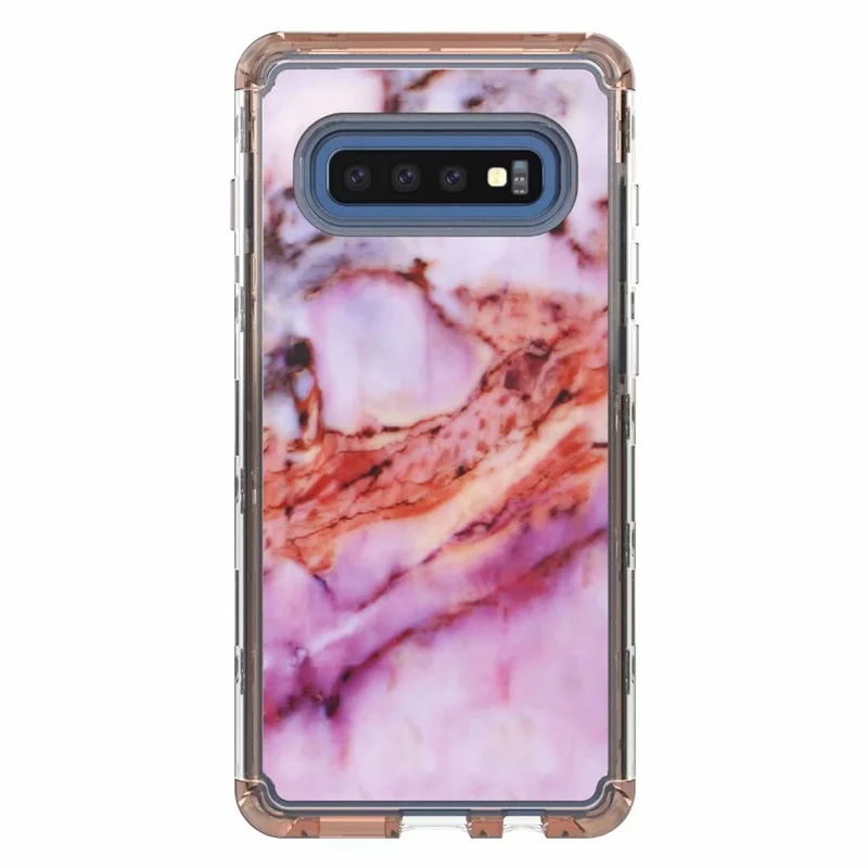 Чехол для Samsung Galaxy S10 Plus S10E чехол полная защита 3 в 1 Броня ударопрочный мраморный