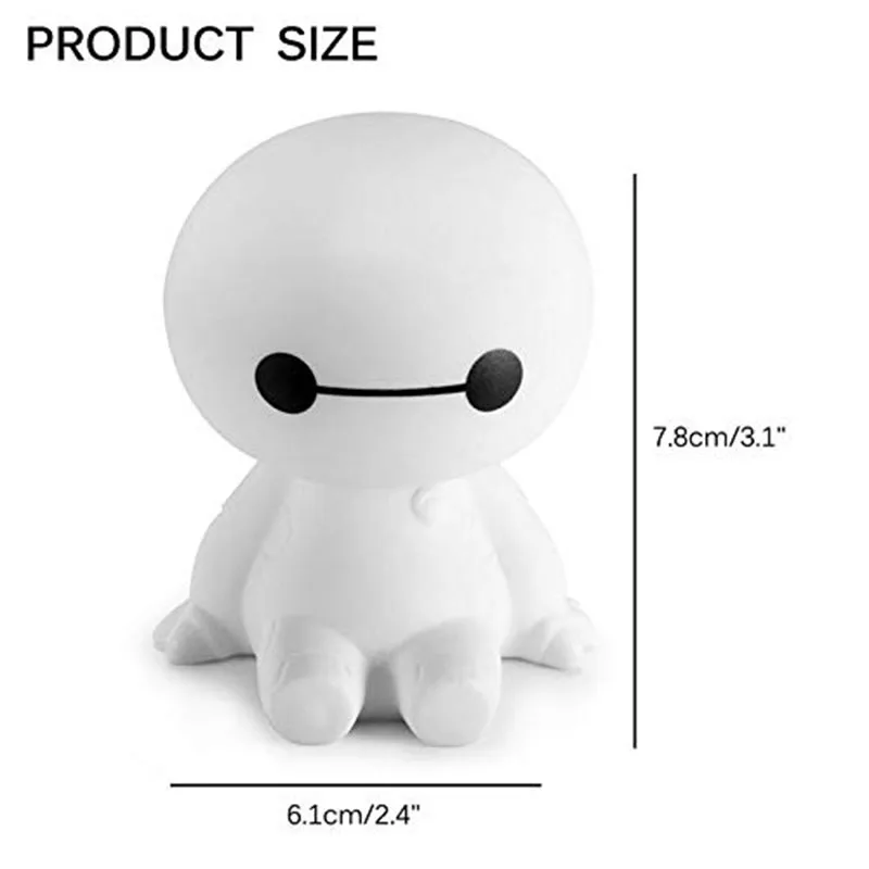 BayMax TF30 мультфильм автомобиль украшения пластик встряхивание робот Baymax Авто декоративные фигурки интерьер большие куклы героев, игрушки орнамент аксессуары - Название цвета: BayMax
