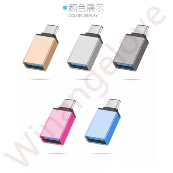 Winangelove цветной металлический USB C Type штекер 3 0 Женский адаптер конвертер OTG для lg pro
