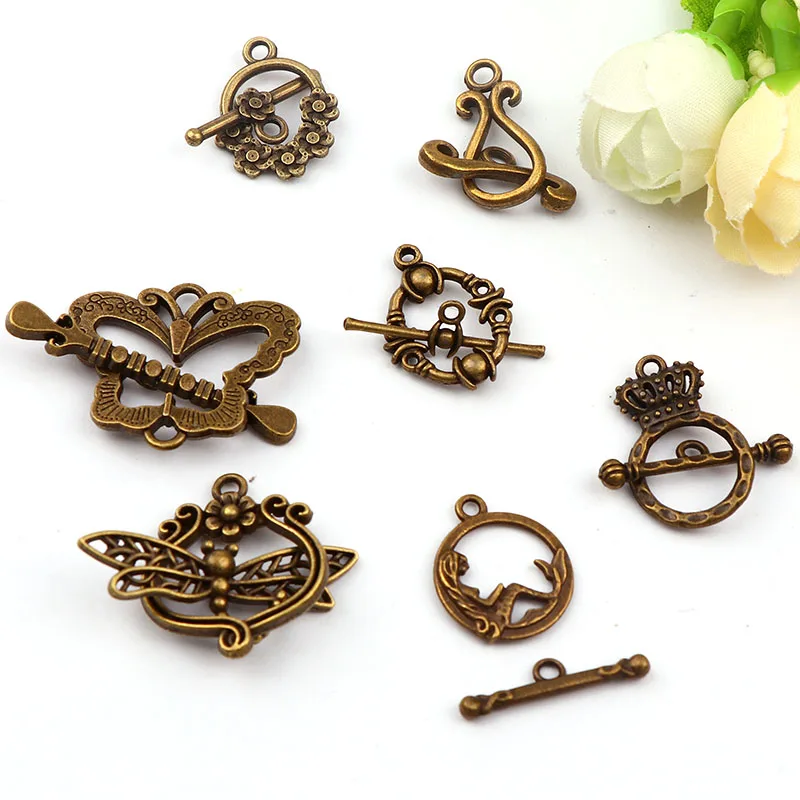 Бронзовый цвет OT переключатель пряжки разъемы подходят для браслета застежки на