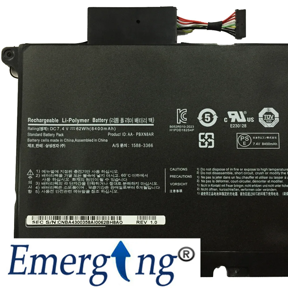 Новый аккумулятор для ноутбука Samsung 7,4 В 62 Втч для моделей 900X4D NP900X4C NP900X4B NP900X4C-A01 A02 900X4B-A01DE A03 AA-PBXN8AR PBXN8AR.