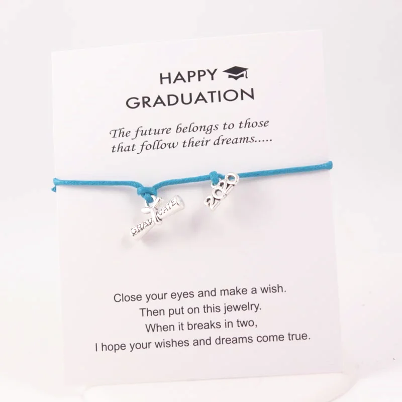 Желтая кожа Веревка Браслеты 2020 сертификат диплома болтающиеся подвески