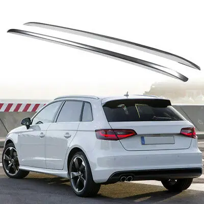 Декоративные боковые рейки на крышу для Audi A3 8V Hatchback 2013 2018 2 шт.|Хромирование| |
