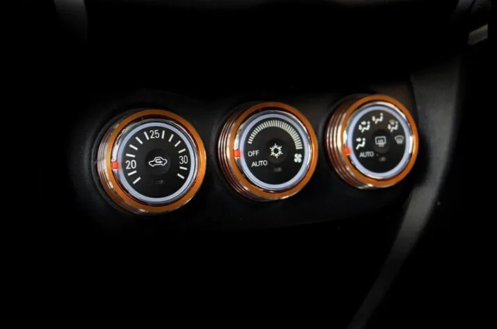 Ручка кондиционера DIY защитный декоративный круглый чехол для mitsubishi ASX аксессуары из алюминиевого сплава для стайлинга автомобилей