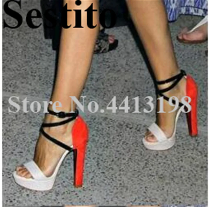 Туфли с перекрестной шнуровкой в европейском стиле Разноцветные Босоножки на