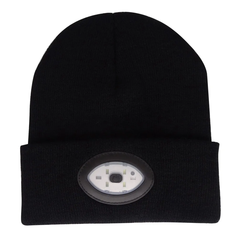 Головной фонарь с 6 светодиодами вязаная шапка заряжаемым USB кабелем уличный