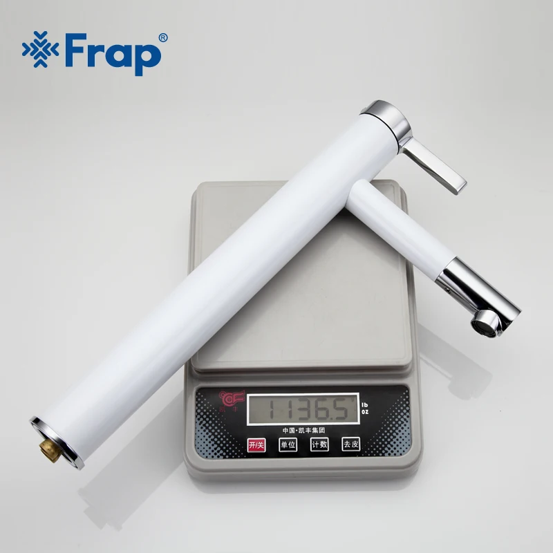 Frap Новое поступление высокий белый распылением раковины ванные комнаты кран