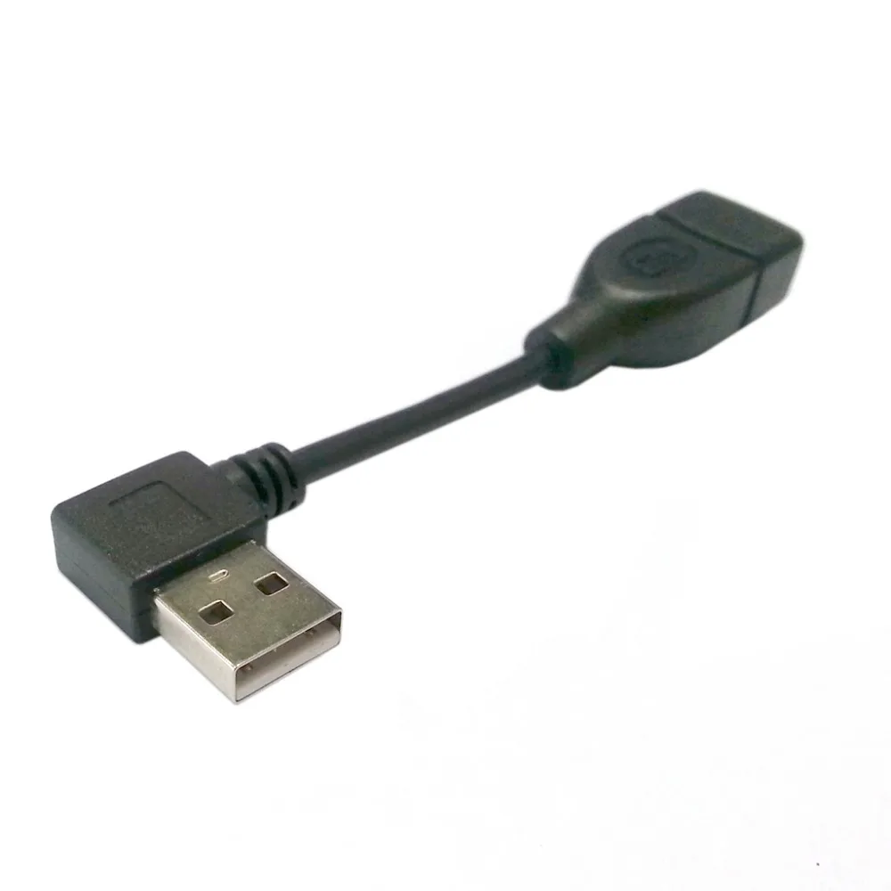 

Jimier 480Mbps USB 2.0 Right Angled 90 Degree A Type Male - Female Extension Cable 20cm 10cm