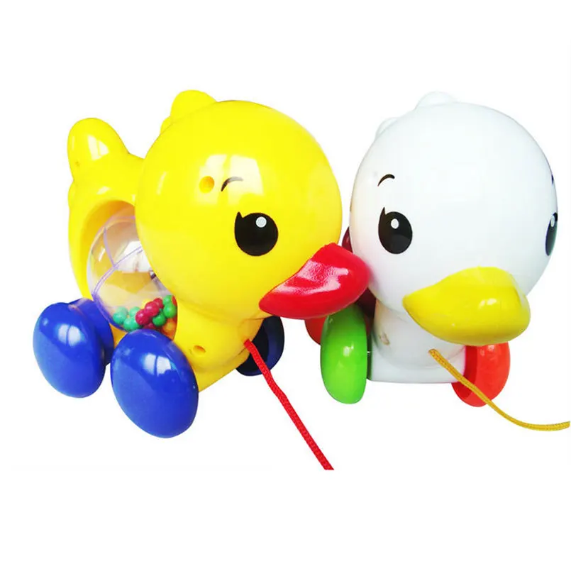 15cm Baby Cute Cartoon Duck Rattle Toy Infant Appease Early Education Intelligence Plastic Toys Hand Bell Gift For Kids | Игрушки и
