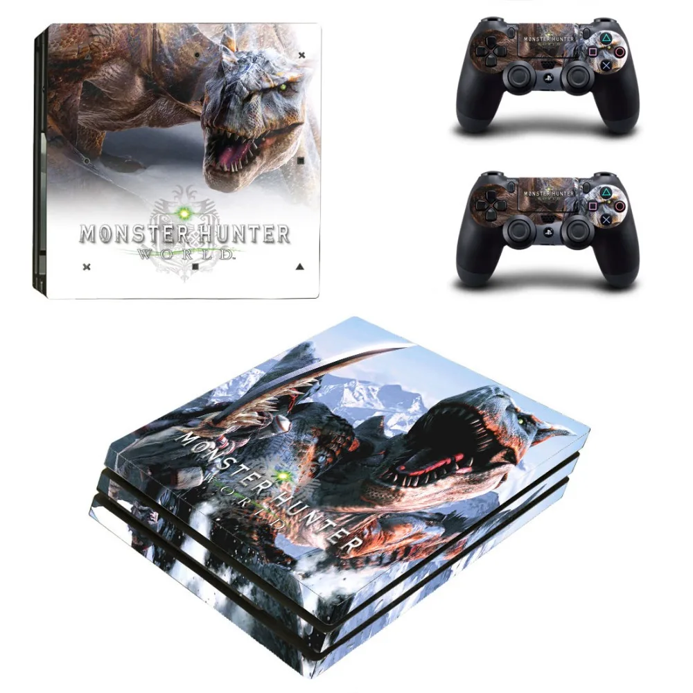 Наклейки для PS4 Pro Горячая игра Monste r Hunter World Skin Playstation 4 PRO наклейка на консоль и