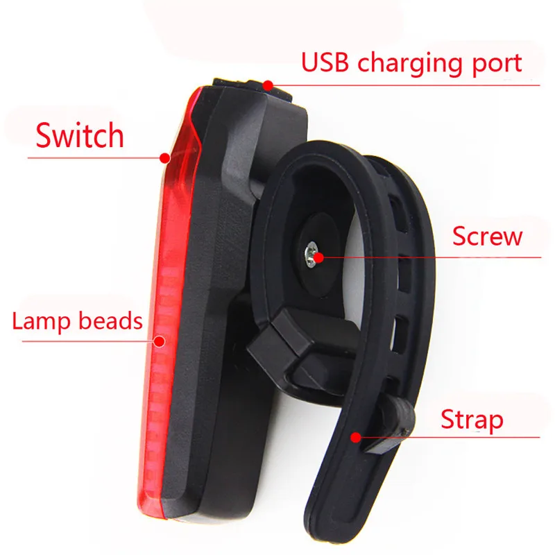 Задний фонарь для верховой езды задний светильник наружный светодиодный USB