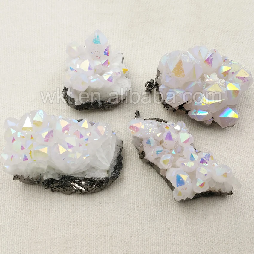 WT P1091 оптовая продажа новейший Ангел Аура кварцевый кулон высокое качество