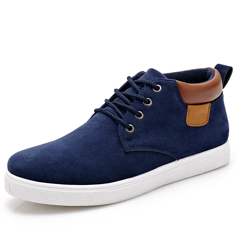 LAKESHI Men's Casual Shoes Cotton Spring Autumn Lace-up Men High Top Youth Ankle Fashion Sneakers Loafers | Обувь
