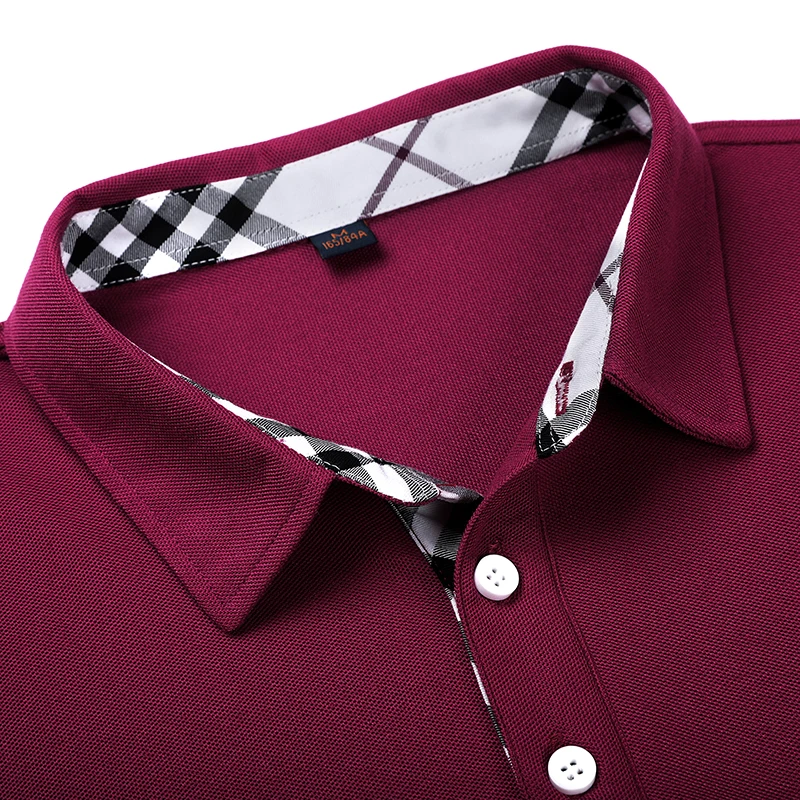 [Может логотип] осень 2017 г. длинный рукав Футболки поло одноцветное Для мужчин