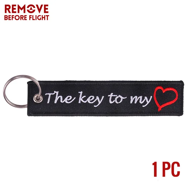 THE KEY TO MY HEART Новая мода ядерный Запуск брелок Bijoux брелок для мотоциклов и автомобилей бирка для подарков Вышивка брелоки OEM Брелок-бижутерия - Цвет: THE KEY TO MY HEART