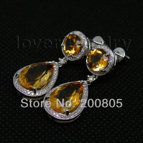 Серьги LOVERJEWELRY в винтажном стиле Изящные Ювелирные украшения из белого золота 19