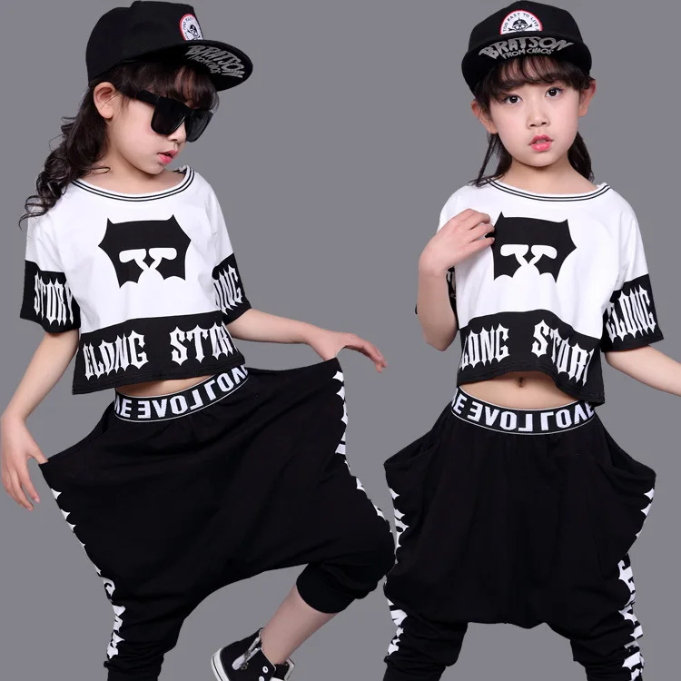 Girl Jazz Dance For Girls Street Costumes for Kids Hip Hop Dancing Performance Boys |