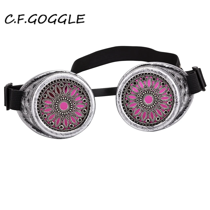 C. F. GOGGLE новинка стимпанк сварка ретро готический стиль заклёпки Круглая
