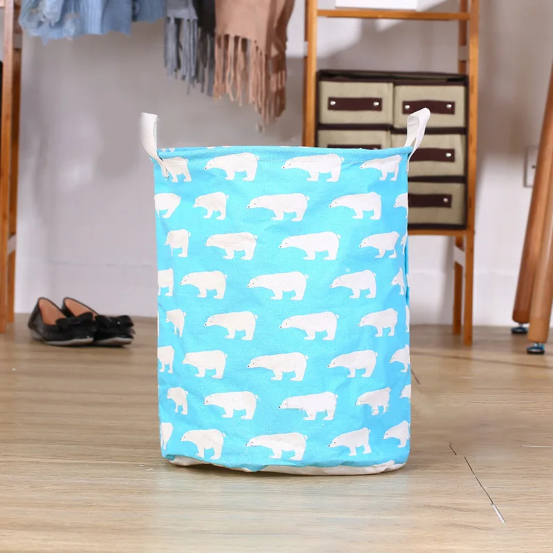 Большая корзина для белья сумки Организатор Дети хлопок Drawstring белье сумка