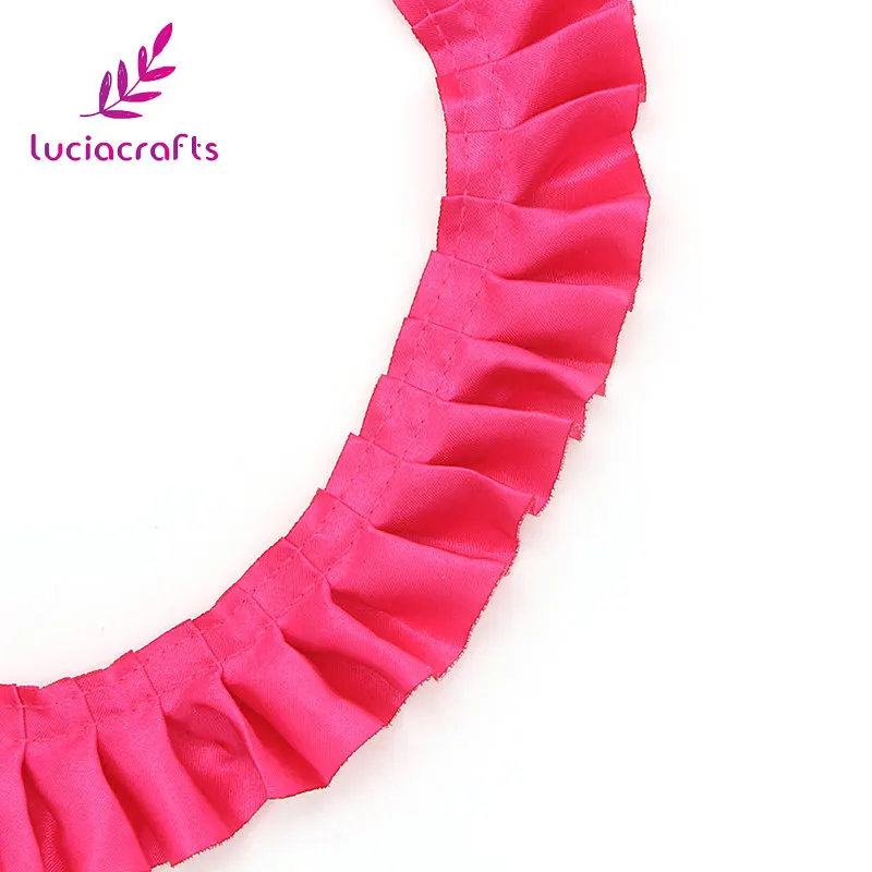 C9 Dark Rose Red 5y Lucia crafts 5y/8y 37 мм разноцветная кружевная ткань с отделкой лентами DIY шитье ручной работы одежда головной убор материалы для рукоделия U0104 - Цвет: C9 Dark Rose Red 5y