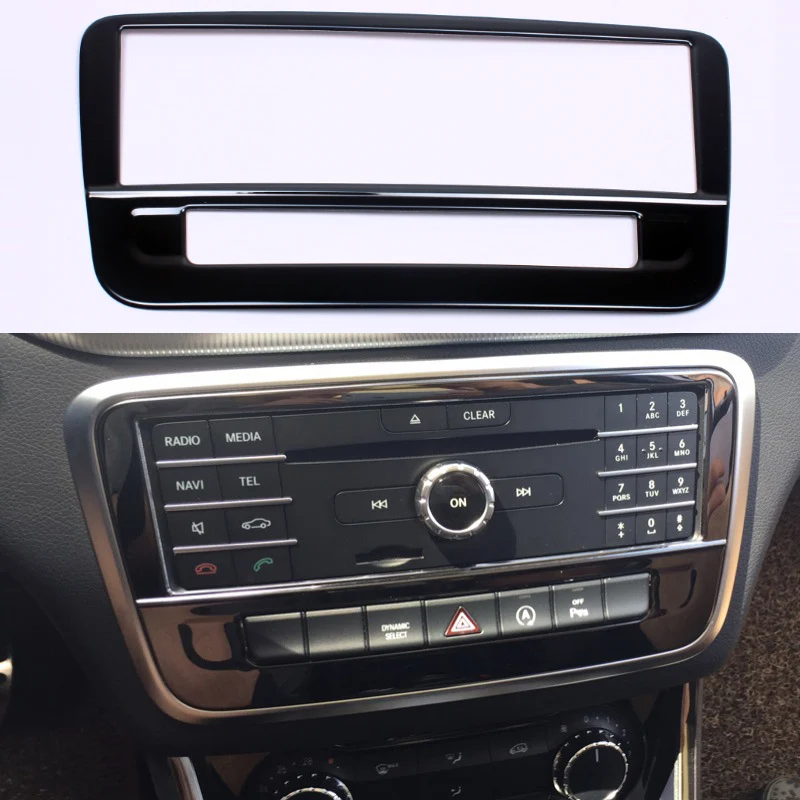 

Stainless steel 7 buttons Car CD centre control interior decoration sticker for Mercedes Benz AMG GLA200 220 260 CLA Styling
