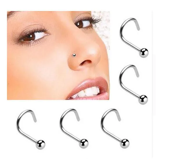 100 шт. кольцо гвоздик для носа 22 г|nose stud|ring studcartilage ring |