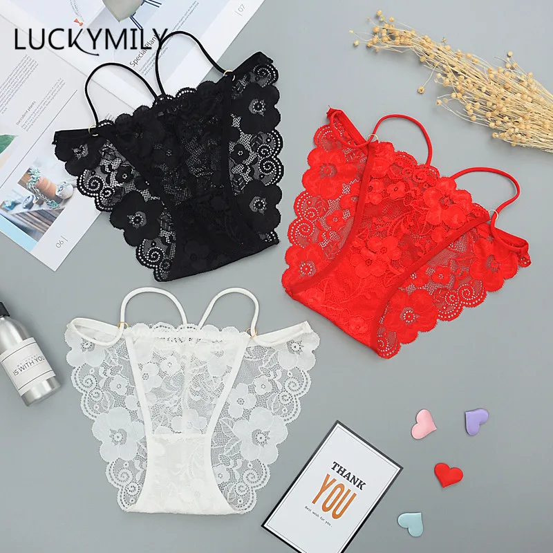 Luckymily 2018 женские сексуальные трусики с открытой промежностью Дамские кружевные
