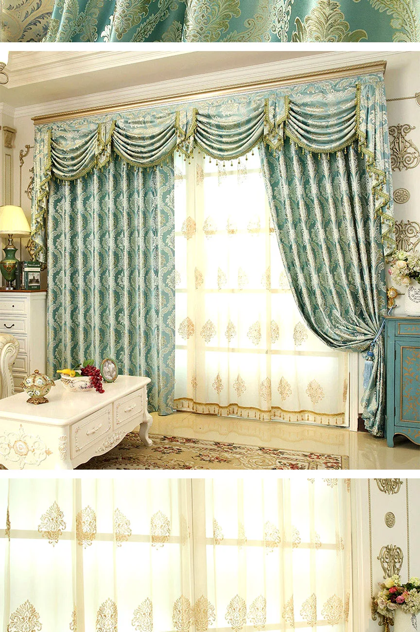 Желтая Роскошная занавеска s вуаль римская занавеска «москитная сетка» Valances затемненная гостиная с оборками материал окна коричневый зеленый AWB0053