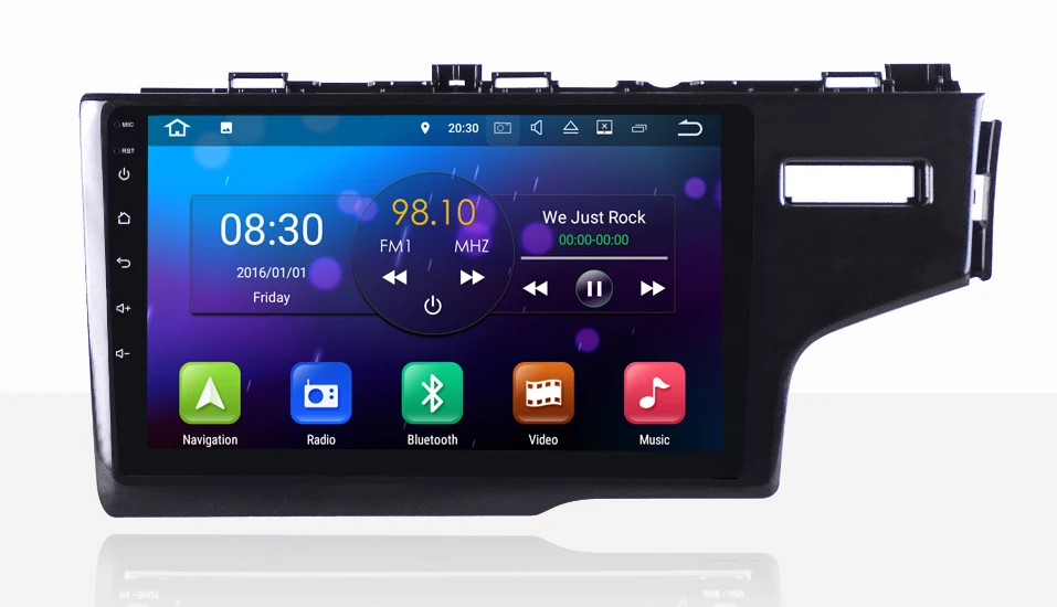 

10,1 дюймов Android 8,0 система 2G RAM Автомобильная Радио GPS навигационная система медиа стерео аудио головное устройство Развлечения для Honda Fit 2015
