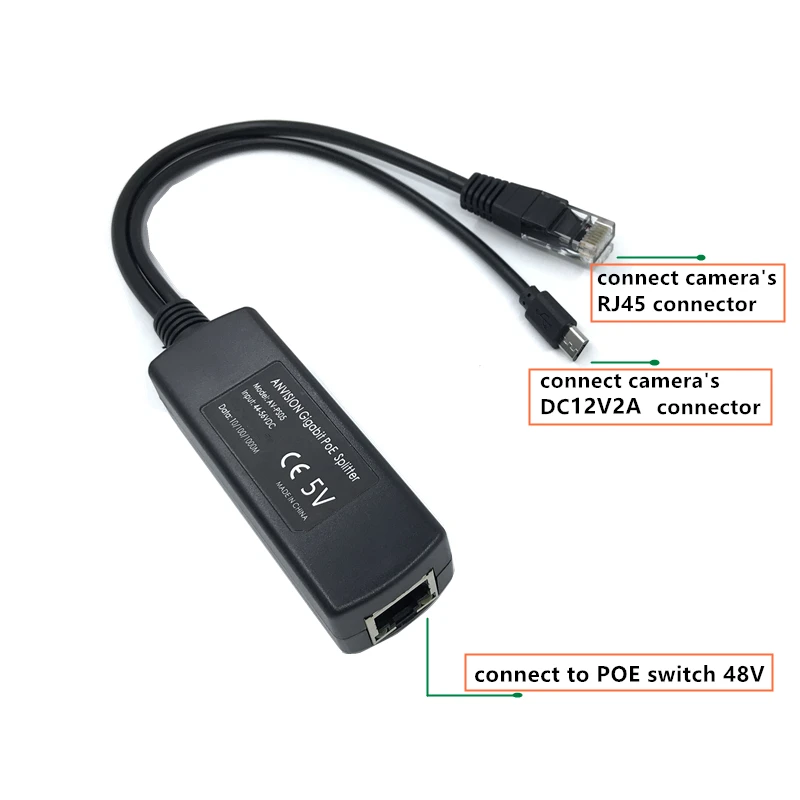 Разветвитель PoE IEEE802.3af 12 В 2 48 активный для IP-Камеры poe | Компьютеры и офис
