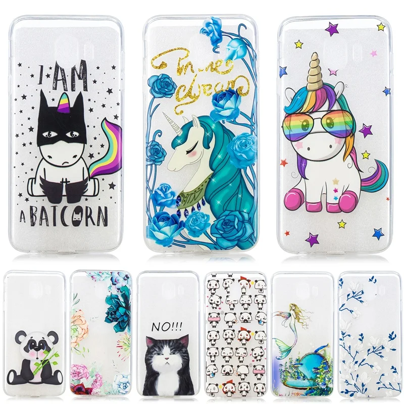 Модные мягкие силиконовые чехлы из ТПУ для Samsung Galaxy J4 2018 J400 J400F EU задняя крышка