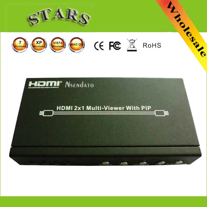 Мини 2 в 1 выход HDMI 3 сплиттер HD 1080P 2x1 Мульти просмотра с PIP адаптер питания
