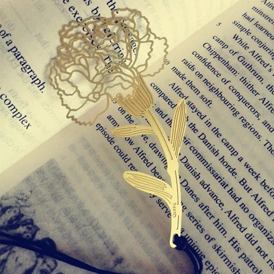new cute Chinese style metal bookmarks mulberry leaf golden maple leaves feather parasol bookmark | Канцтовары для офиса и