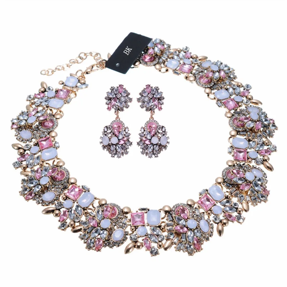 BK многоцветная модная Серебряная цепочка жемчужное колье из смолы подвеска