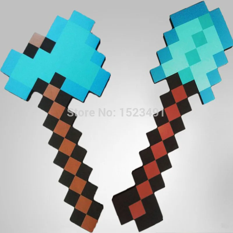 2 шт./лот/партия новые Minecraft игрушки меч из пенопласта pick Axe игра оружие Модель